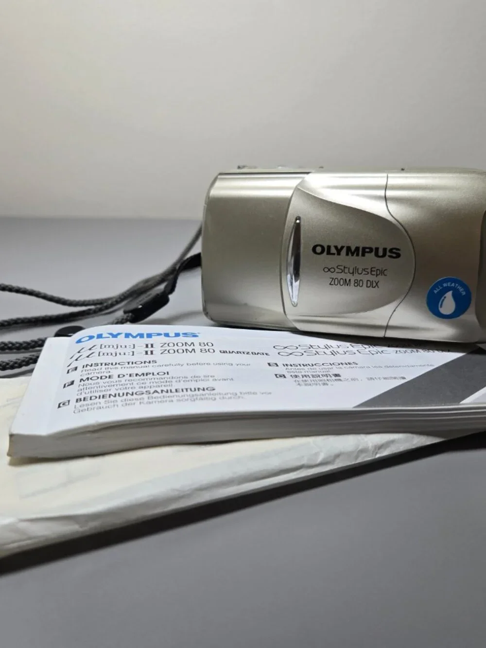 Olympus Stylus Epic Zoom 80 DLX 35mm Point & Shoot Film Camera Weather Resistant